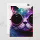 Hipster Cat Pop Art Postkarte (Vorne/Hinten)