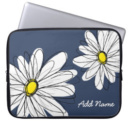 Hipster Daisy Zeichnend in trendigen Farben Laptopschutzhülle