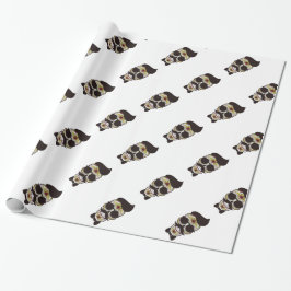 Hipster Day of the Dead Skull Geschenkpapier