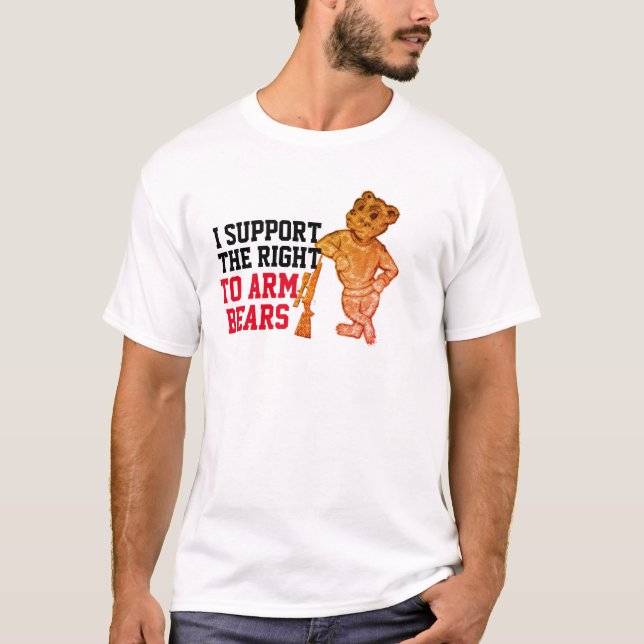 Hipster, den ich unterstütze, Recht, Bären lustig  T-Shirt (Vorderseite)
