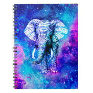 Hipster-Elefant-Nebelraum Notizblock