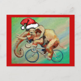 Hipster-Elephant für X-MAS Feiertagspostkarte