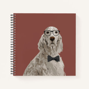 Hipster English Setter Notebook für Dog Lovers Notizbuch