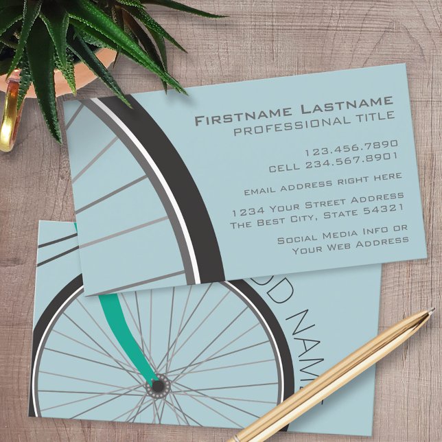 Hipster Fahrrad mit Individuelle Name Visitenkarte (Custom Business Card)
