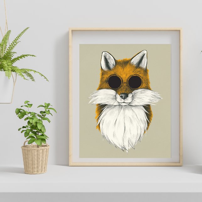 Hipster Fox Poster (Von Creator hochgeladen)