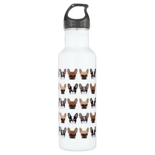 Hipster Französisch-Bulldog-Muster Edelstahlflasche