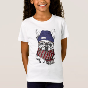 Hipster Französischer Bull-Hund T-Shirt
