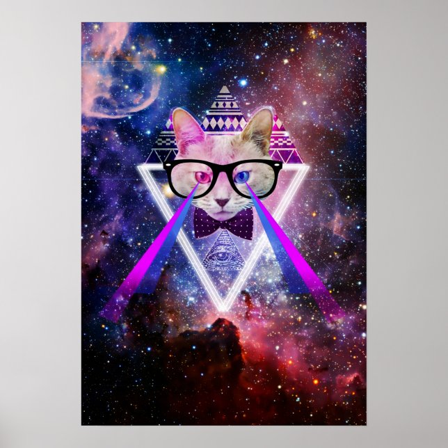 Hipster-Galaxie Poster (Vorne)