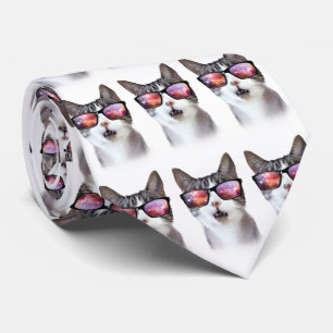 "Hipster-Galaxie-Raum-Katze" LOL lustige Krawatte