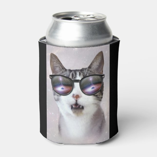 "Hipster Galaxy Space Cats" LOL Funny Can Cooler Dosenkühler (Kanne Vorderseite)