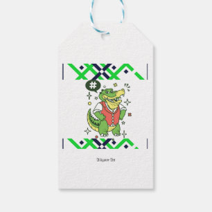 Hipster Gator Cartoon - Trendige Alligator Art Geschenkanhänger