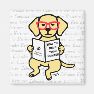 Hipster-gelber Labrador-Welpe Magnet