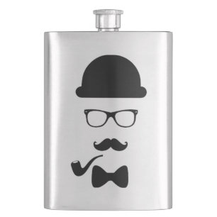 Hipster-Gesichts-Klassiker-Flasche Flachmann