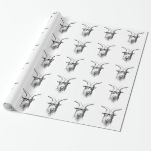 Hipster Goat Geschenkpapier