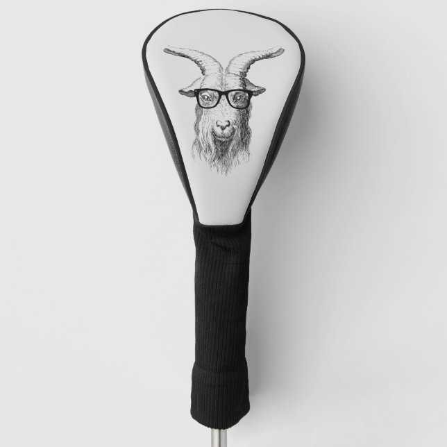 Hipster Goat Golf Headcover (Vorderseite)
