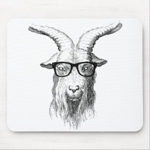 Hipster Goat Mousepad
