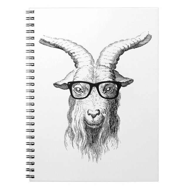 Hipster Goat Notizblock (Vorderseite)