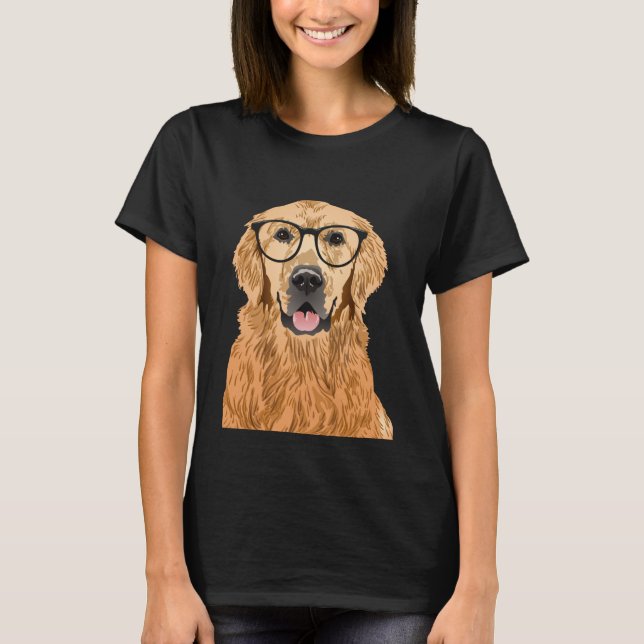 Hipster-goldener Retriever T-Shirt (Vorderseite)