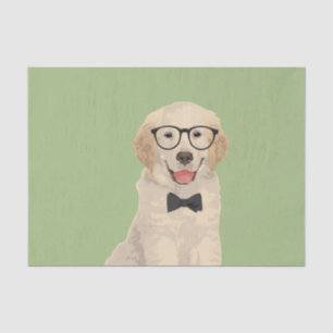 Hipster-goldener Retriever-Welpen-Seidenpapier Seidenpapier