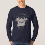 Hipster Gorilla mit Brille T-Shirt<br><div class="desc">Und vielleicht eine gemeinsame Lahmheit. Dieser Gorilla war mit einem Dschungel beheimatet, bevor er cool war.</div>