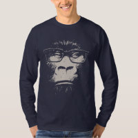 Hipster Gorilla mit Brille