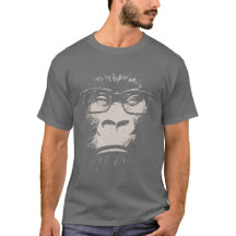 Hipster-Gorilla mit Gläsern