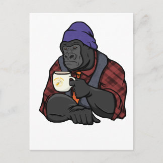 Hipster-Gorilla Postkarte