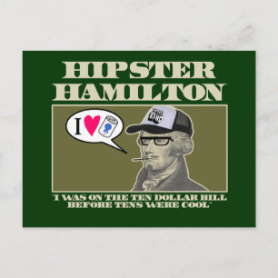 Hipster Hamilton Postkarte
