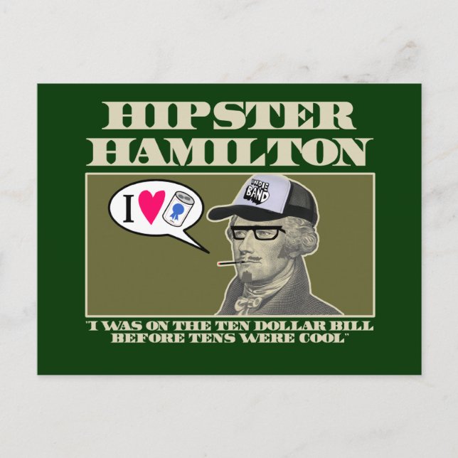 Hipster Hamilton Postkarte (Vorderseite)