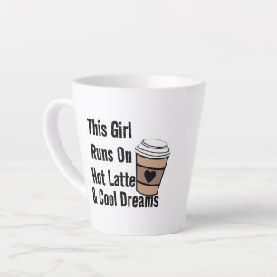 Hipster Hot Latte Cool Dreams Custom Coffee Tasse