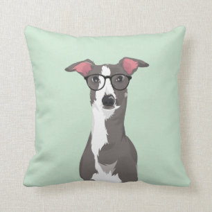 Hipster-italienischer Windhund-Hund für Kissen