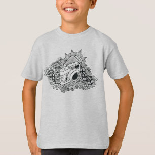 Hipster-Kamera-Gekritzel T-Shirt