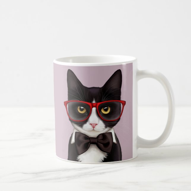 Hipster-Katze Kaffeetasse (Rechts)