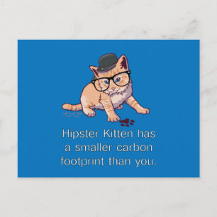 Hipster Kitten Postkarte