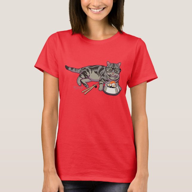 Hipster Kitty T - Shirt (ohne Text) (Vorderseite)