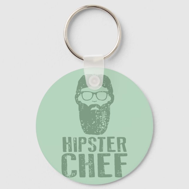 Hipster Koch Schlüsselanhänger (Vorderseite)