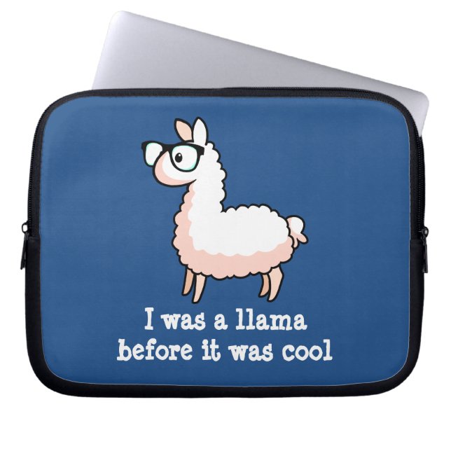 Hipster-Lama Laptopschutzhülle (Vorderseite)