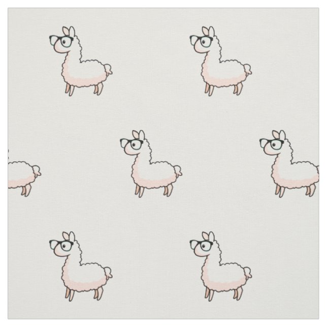 Hipster-Lama Stoff (Muster)