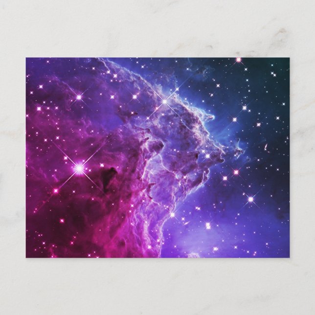 Hipster Lila Ombre Affenkopfnebel Postkarte (Vorderseite)