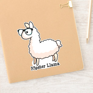 Hipster Llama Aufkleber