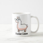 Hipster Llama Kaffeetasse<br><div class="desc">Ich war ein Lama,  bevor es cool war. Würdest du nicht gewollt,  das Gleiche sagen zu können? Sie können auch Ihre eigene Hintergrundfarbe wählen,  sie muss nicht blau oder gelb sein!</div>