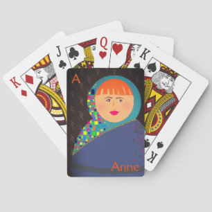 Hipster Moderne Matryoshka farbenfrohe russische P Spielkarten