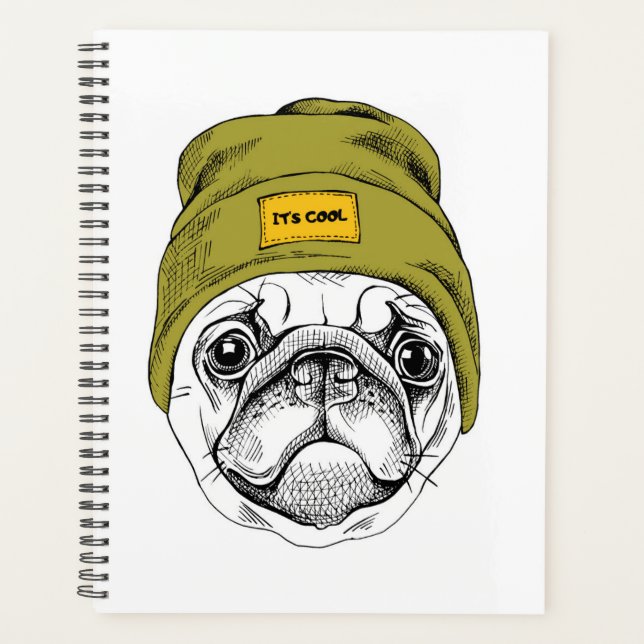 Hipster Mops | Es ist Cool Planer (Vorderseite)