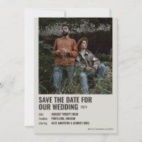 Hipster Movie Poster Foto Save the Date