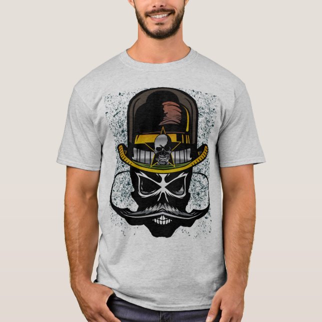 Hipster Mustache_Kopf_Mort_Crane T-Shirt (Vorderseite)