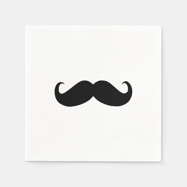Hipster Mustache Paper Napkin Serviette (Vorderseite)