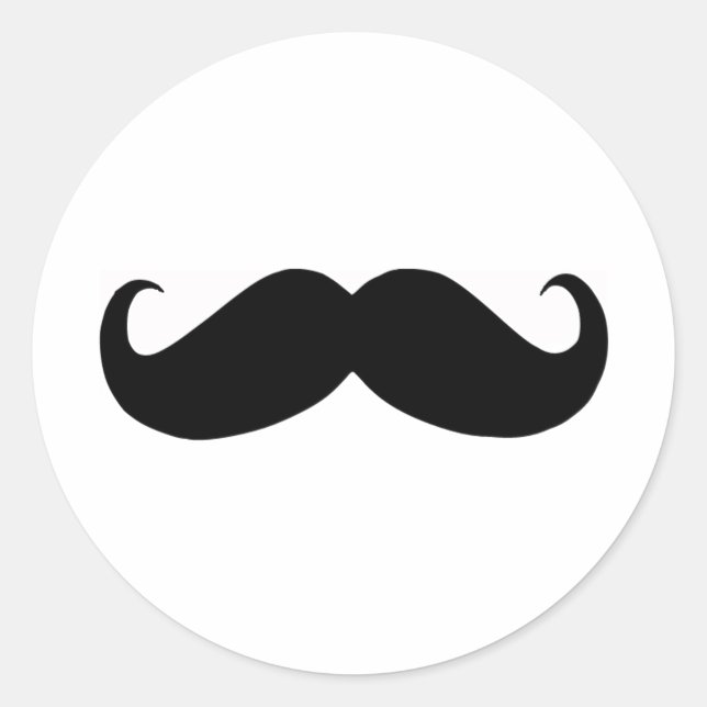 Hipster Mustache Sticker (Vorderseite)