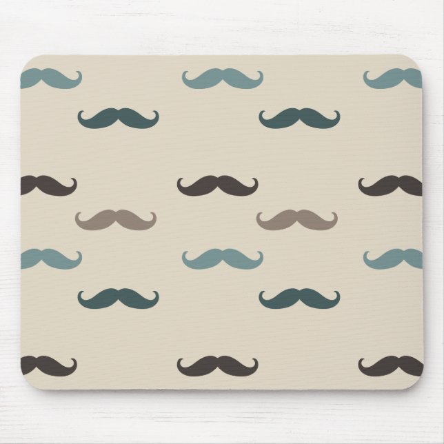 Hipster Mustaches Mousepad (Vorne)