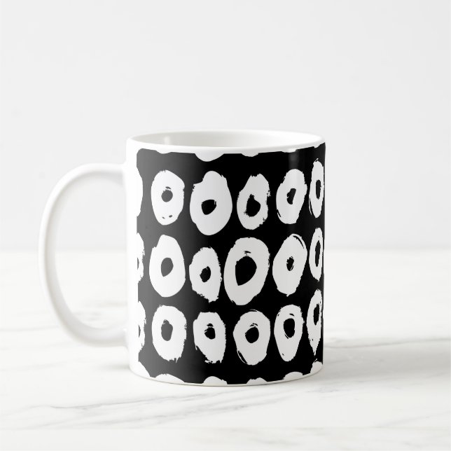 Hipster-Muster mit Donusform in Form Kaffeetasse (Links)