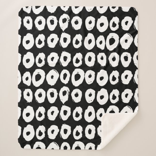 Hipster-Muster mit Donusform in Form Sherpadecke (Vorderseite)